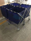 AG-SS023 Với treo túi y tế linen giỏ hàng di động bệnh viện quần áo xe đẩy