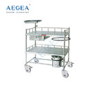 AG-SS052 CE ISO vật liệu thép cụ y tế tiêm xe đẩy