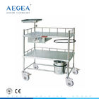 AG-SS052 CE ISO vật liệu thép cụ y tế tiêm xe đẩy