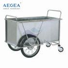 AG-SS025 bệnh viện SS xe đẩy giặt với hai bánh xe lớn