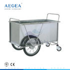 AG-SS025 bệnh viện SS xe đẩy giặt với hai bánh xe lớn