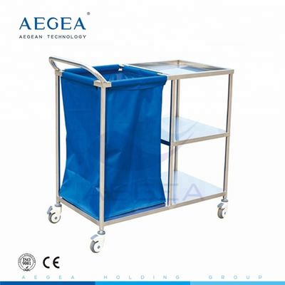 AG-SS010A thép Không gỉ cơ sở bệnh viện linen bẩn làm sạch di chuyển chất thải xe đẩy